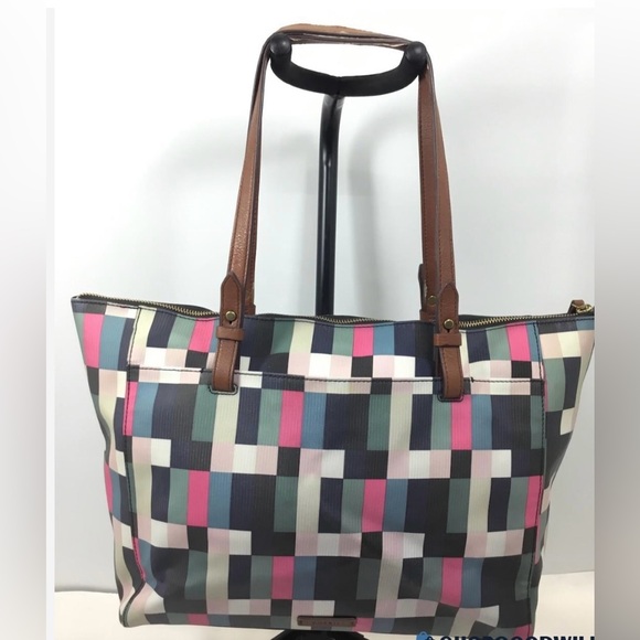 Fossil Rachel Pixel Grid Multicolor Shoulder Bag With Wallet - Picture 6 of 10